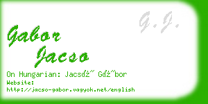 gabor jacso business card