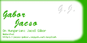 gabor jacso business card